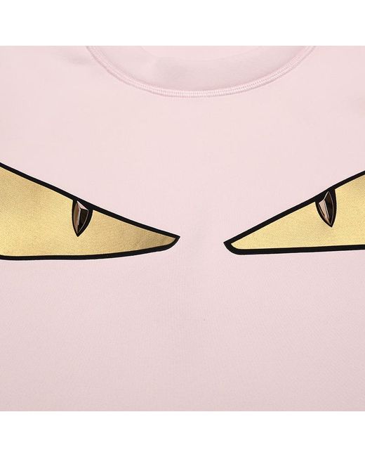 Fendi Pink Devil's Eye Leisure Sweater