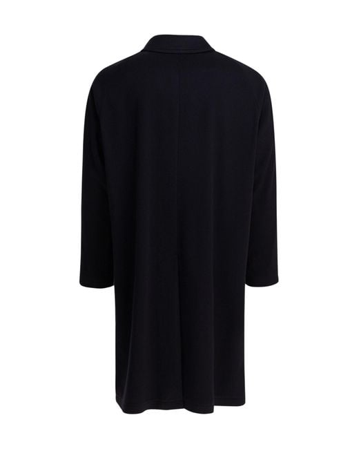Tagliatore Black Wool-Blend Single-Breasted Coat for men