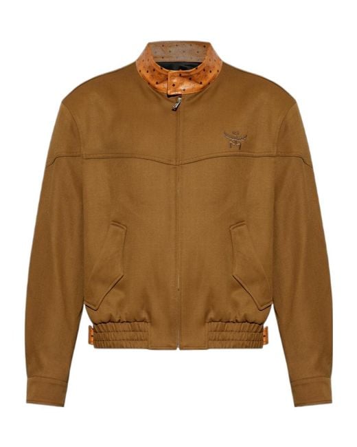 MCM Brown Long-Sleeved Zippered Jacket for men