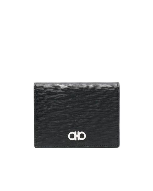 Ferragamo Black Logo Card Bag for men