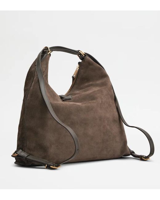 Tod's Brown T Timeless Medium Shoulder Bag