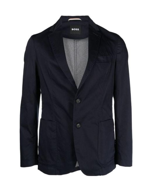 Boss Blue V-Neck Classic Blazer for men