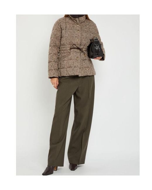 Moncler Brown Antigony Quilted Wool-Blend Jacket