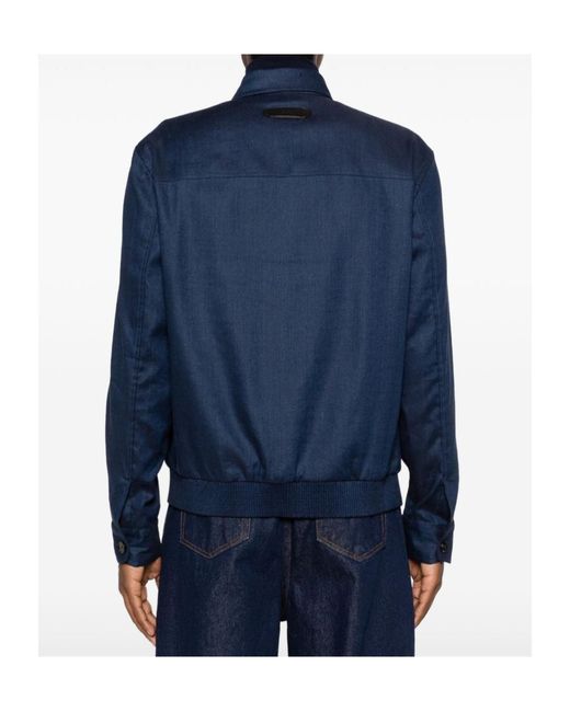 Brioni Blue Long Sleeve Jacket for men