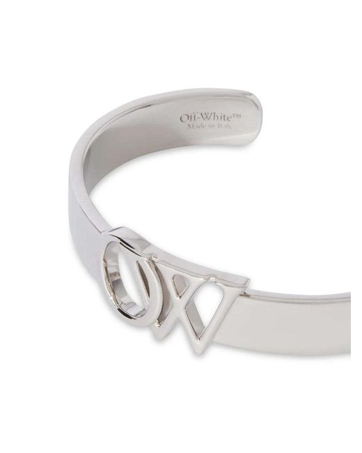 Off-White c/o Virgil Abloh White Logo Cuff Bracelet for men