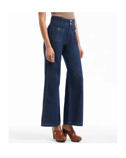 Veronica Beard Blue Taylor High Rise Jeans