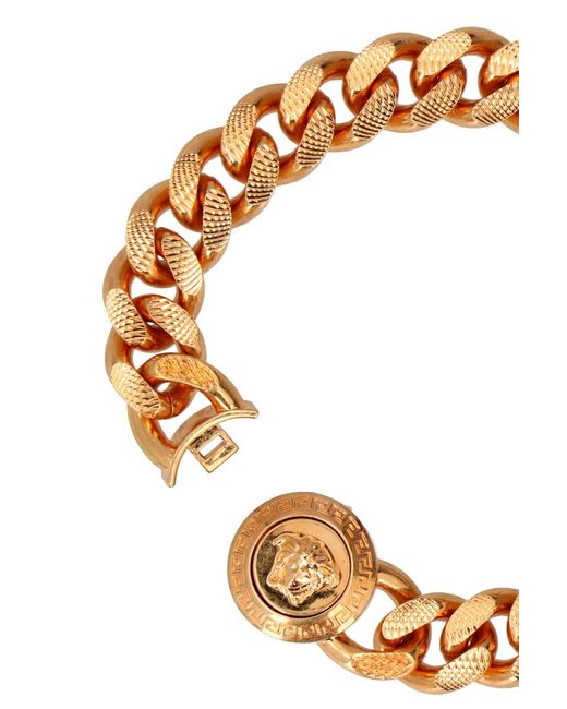 Versace Metallic Medusa Chain Bracelet for men