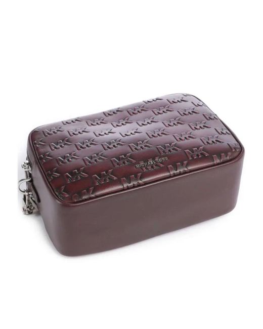 Michael Kors Brown Logo-Plaque Chain-Strap Shoulder Bag