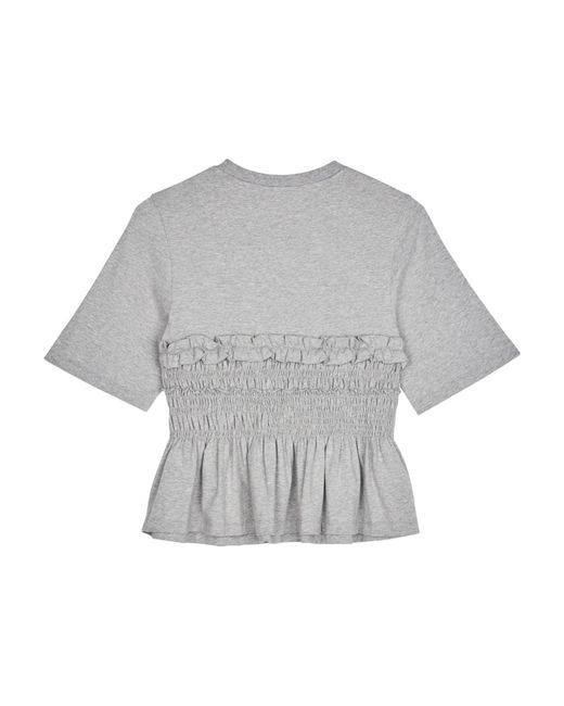 CECILIE BAHNSEN Gray Round-Neck T-Shirt