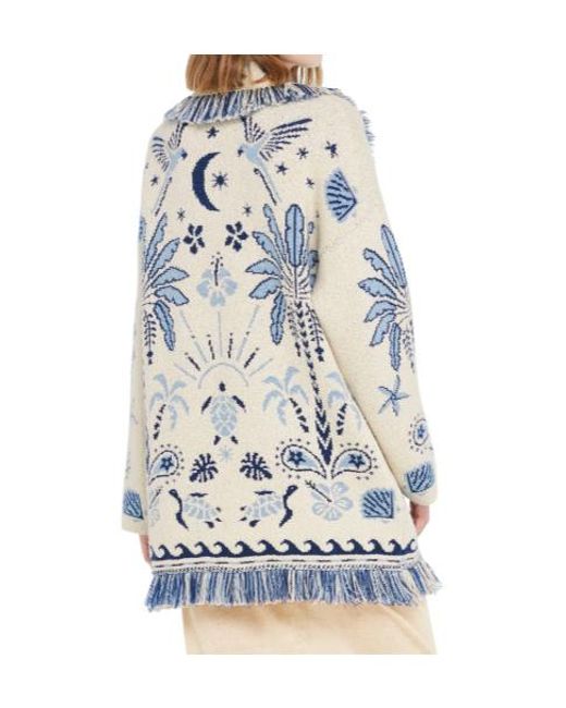 Alanui Blue Echoes Of The Island Cardigan