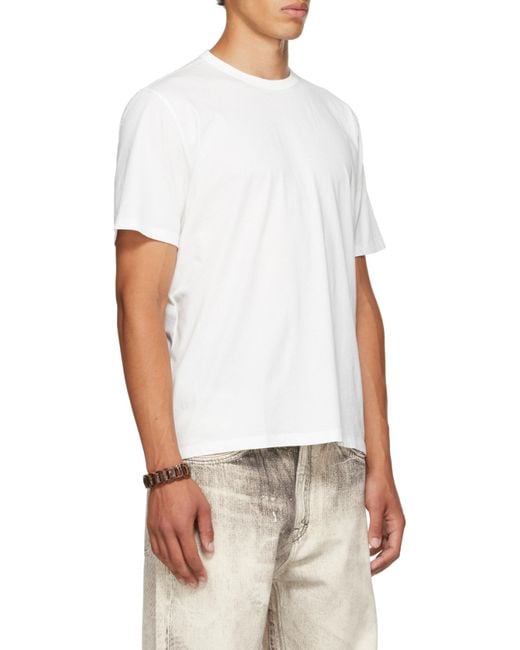 Our Legacy White New Box Crewneck Jersey T-Shirt for men