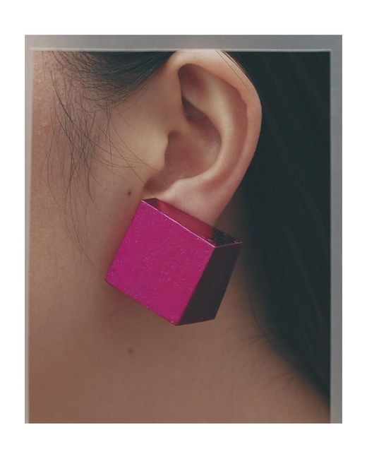 Monies Pink Geometric Earrings