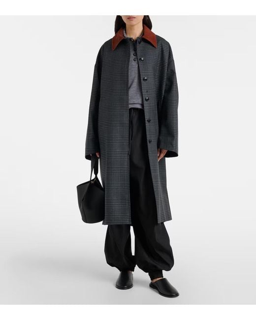 Rohe Black Checked Coat