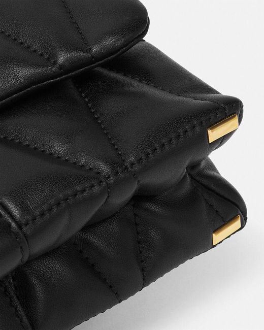 Versace Black Kleio Quilted Mini Crossbody Bag