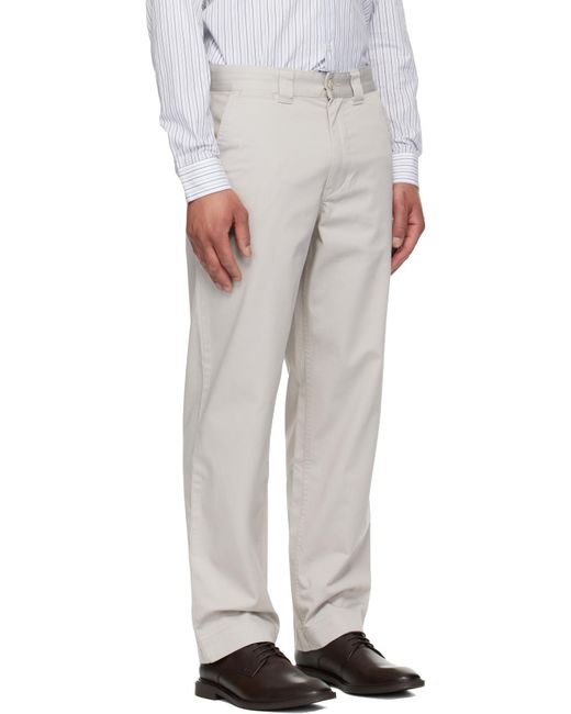 Boss Gray Belt Loop Trousers for men