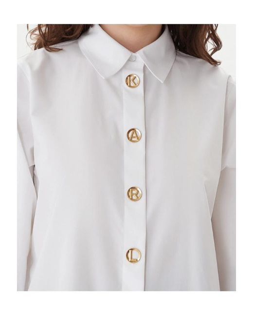 Karl Lagerfeld Gray Button-Up Shirt