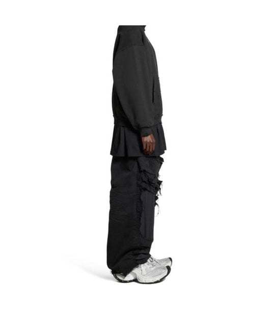 Balenciaga Black Logo Printed Hoodie