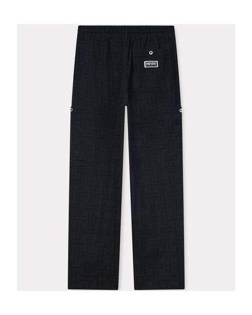 KENZO Black Weave' Cargo Jogpants for men