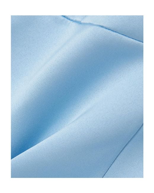 Emilia Wickstead Blue Vero Duchesse-Satin Peplum Top
