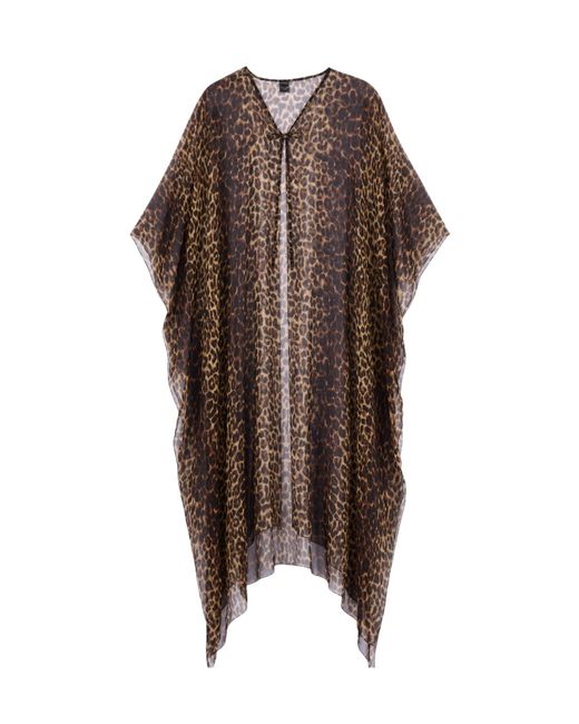 Saint Laurent Brown Leopard Printed Kaftan