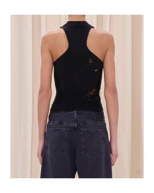 Haikure Black Liz Knitwear Top
