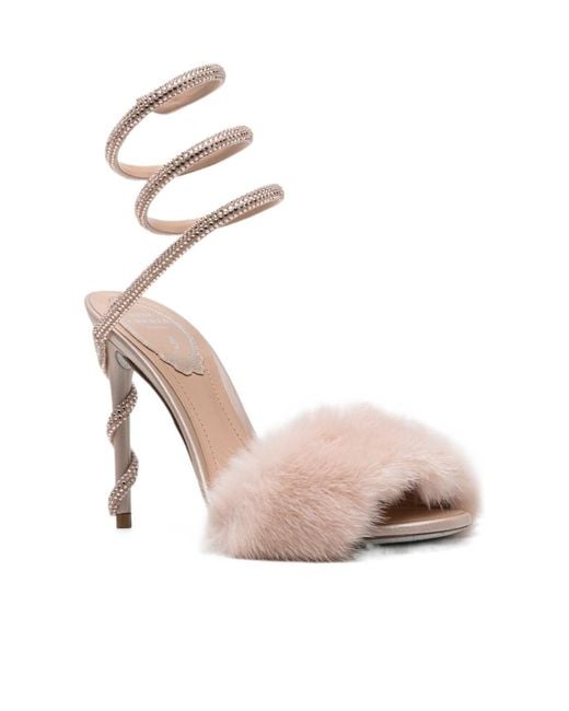 Rene Caovilla Multicolor Round-Toe High-Heeled Sandals
