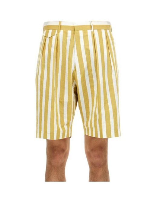 Paul Smith Yellow Striped Shorts for men