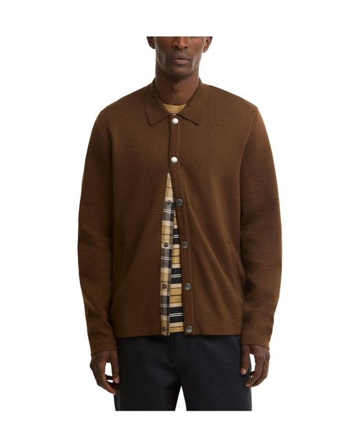 Barbour Brown Collar Knit Jacket for men