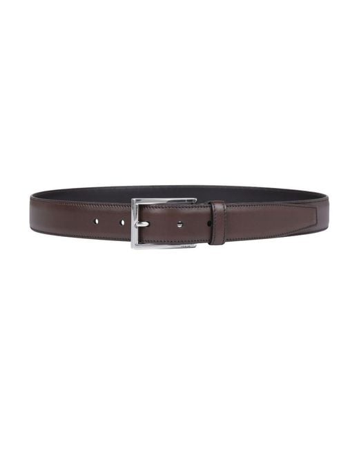 Prada Brown Square Buckle Belt for men