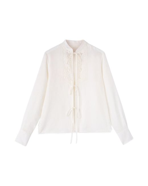 Ermanno Scervino White Laced Blouse