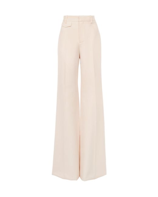Chloé White Chloé High-Waisted Flared Trousers