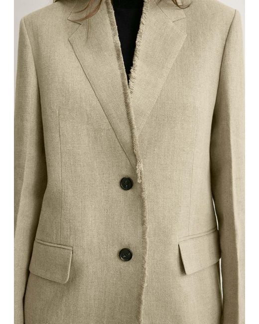 Totême Natural Totême Raw Lapel Jacket