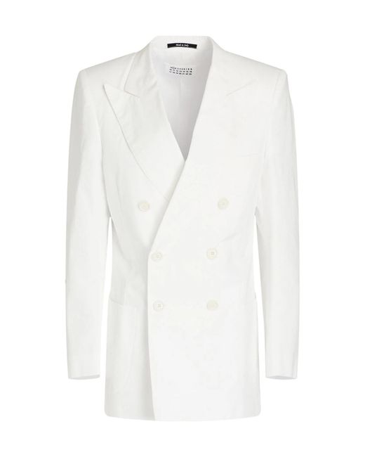 Maison Margiela White Gabardine Blazer