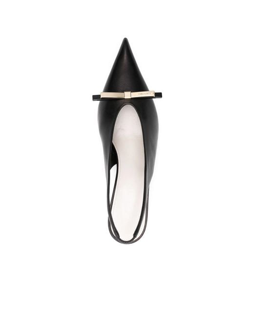 Lanvin Black Pointed High-Heeled Sandals