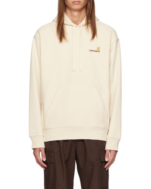 Carhartt White American Script Logo Hoodie for men