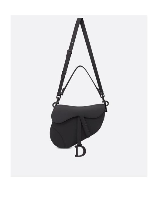 Dior Black Saddle Bag With Strap