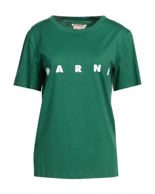 Marni Green Crew-Neck Short-Sleeve T-Shirt