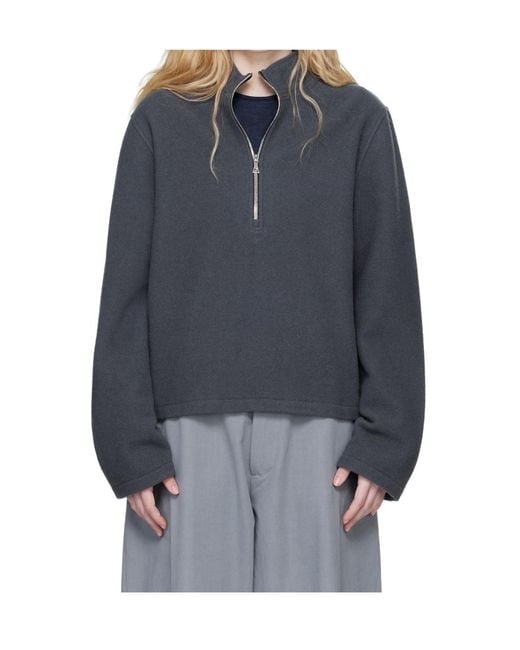 Rier Blue Long-Sleeved Sweatshirt