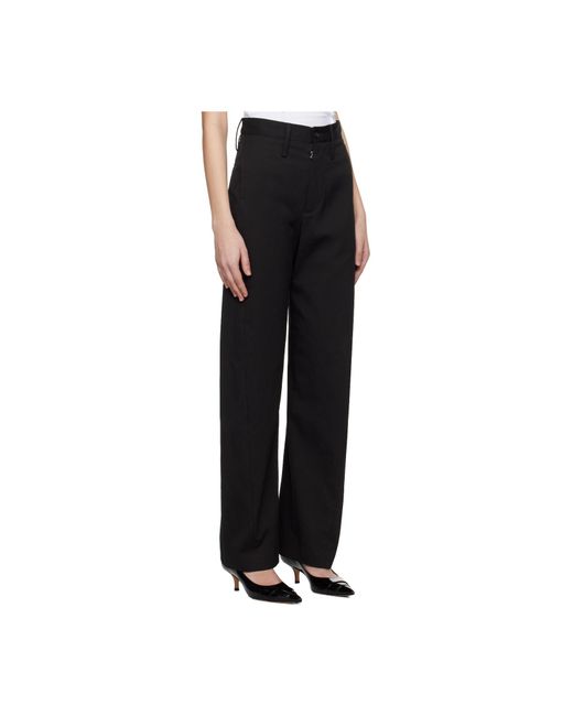 MM6 by Maison Martin Margiela Black Gabardine Trousers