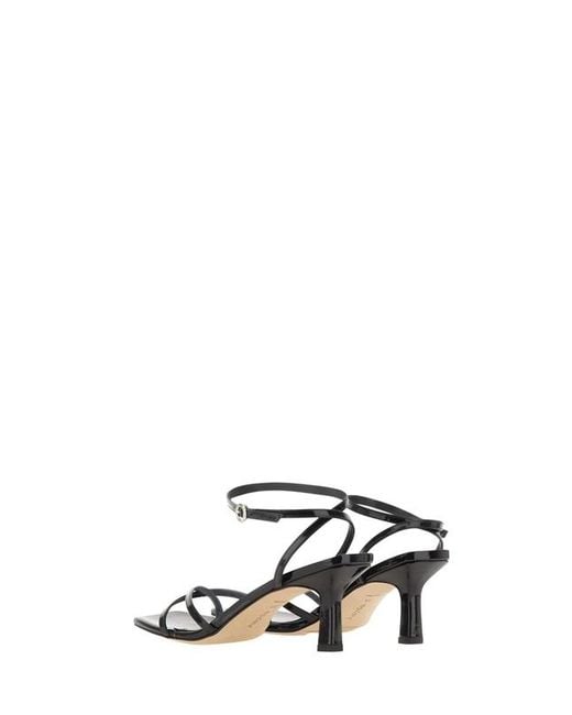Aeyde Black Criss-Cross Strap Sandals