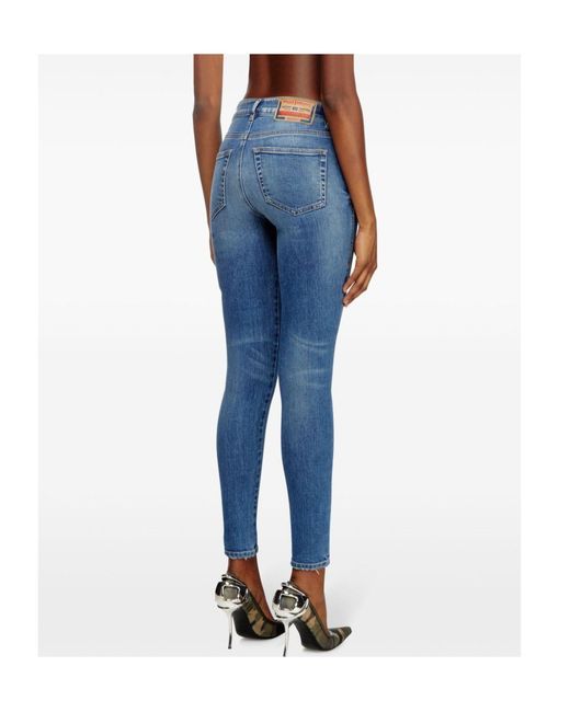 DIESEL Blue 2017 Slandy Super Skinny Mid-Rise Jeans