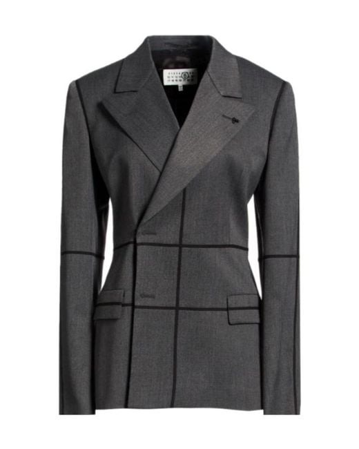 MM6 by Maison Margiela Black Minimalist Tailored Blazer