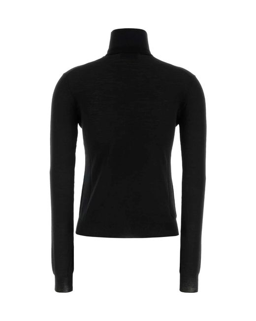 Prada Black Long-Sleeved High-Neck Jumper