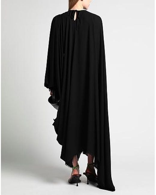 Balenciaga Black Solid-Color Long-Sleeved Dress