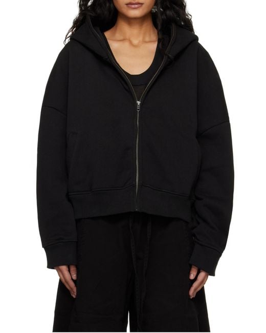 Entire studios Black Zip-Up Hoodie for men