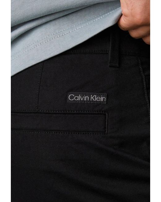 Calvin Klein Black Tapered Chino Trousers for men
