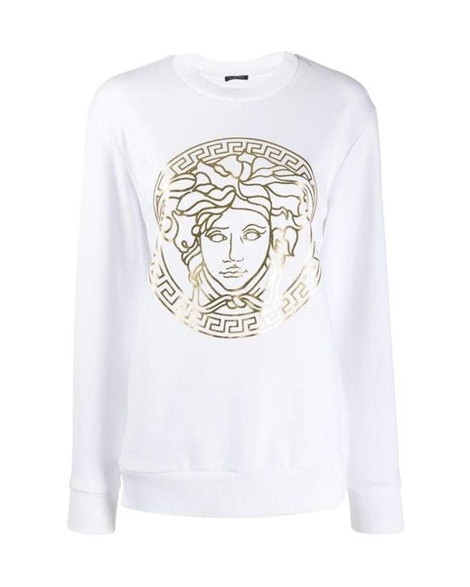 Versace White Printed Pattern Sweater