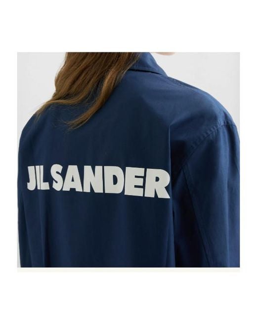Jil Sander Blue Button-Up Jacket