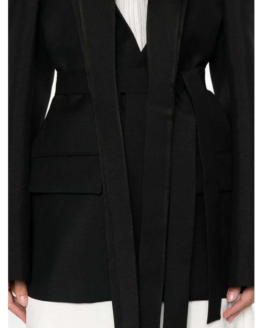 Rohe Black Shawl-Lapel Wool Jacket