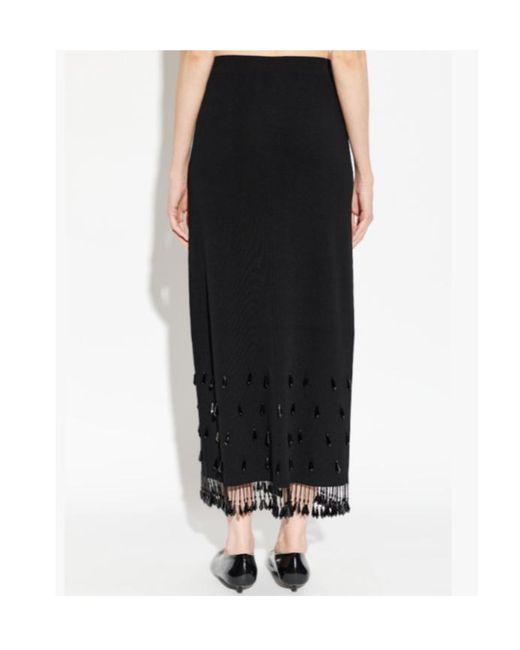 By Malene Birger Black Elastic Waist Midi Skirt